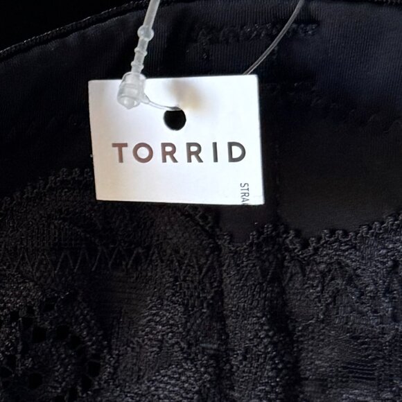 Torrid Curve Bombshell Everyday Strapless Push-Up Bra Size 46C New Black Lace - Picture 11 of 16
